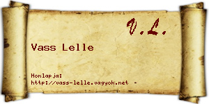 Vass Lelle névjegykártya