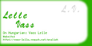 lelle vass business card